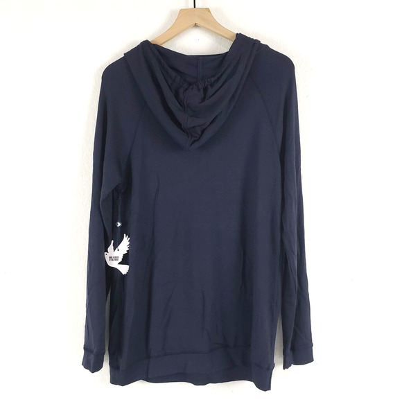NEW!! Ink Love and Peace SIZE M Comfy Navy Blue Thin Sweatshirt Womens Juniors - Picture 11 of 12
